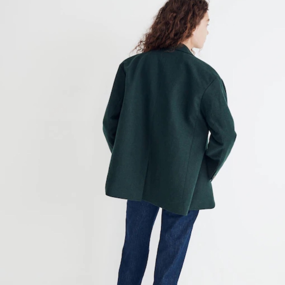 The Brushed Oversized Dorset Blazer in Heather Dark Palm Melange - Picture 5 of 15